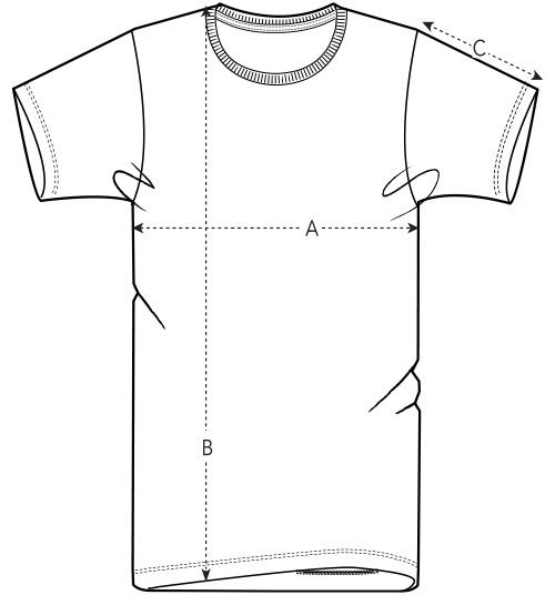 T-Shirt-Maße
